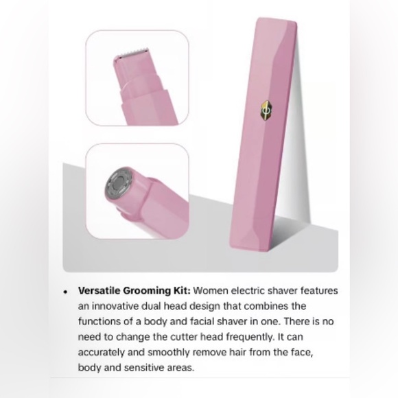 Double-Head Electric Hair Shaver - Pink - Picture 2 of 3